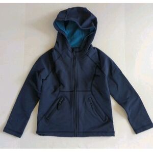 All In Motion Kids Navy Blue Hooded Jacket With Pockets, Small